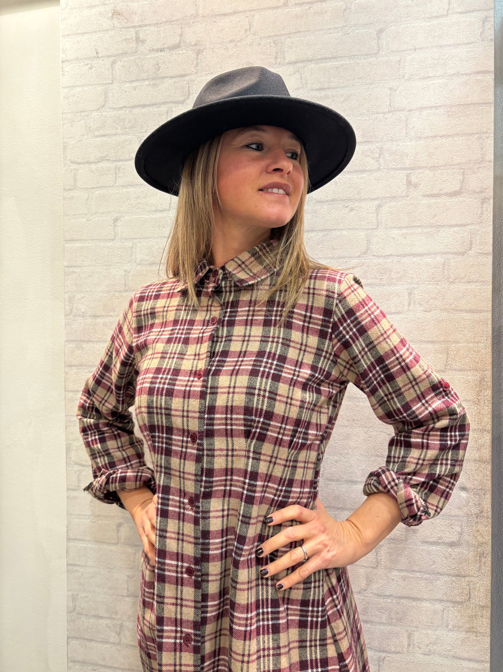 ABITO MELANIA TARTAN